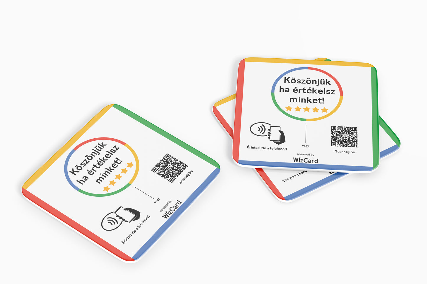 Google Öntapadós Értékelésgyűjtő Okos Kártya - Magyar felirattal - ÚJ DESIGN