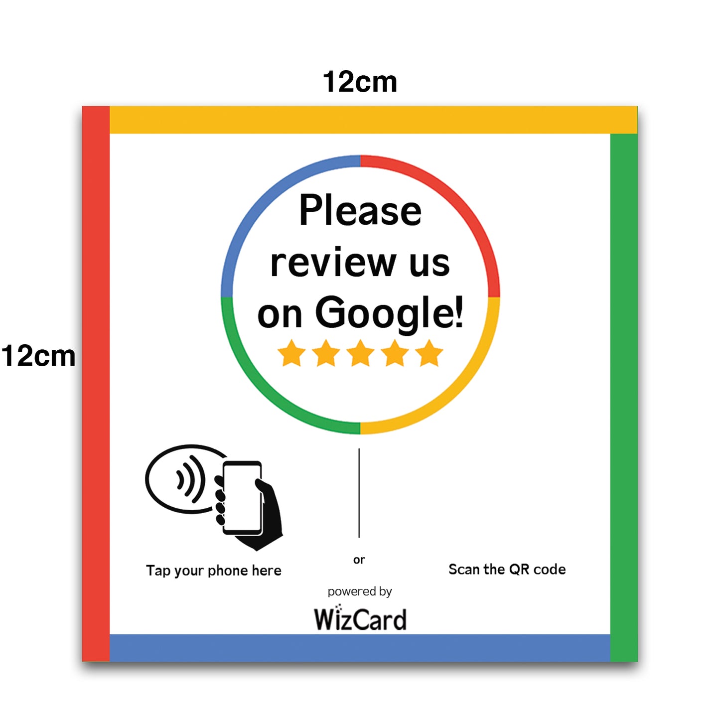 Öntapadós értékelésgyűjtő kártya - Angol felirattal - ÚJ DESIGN