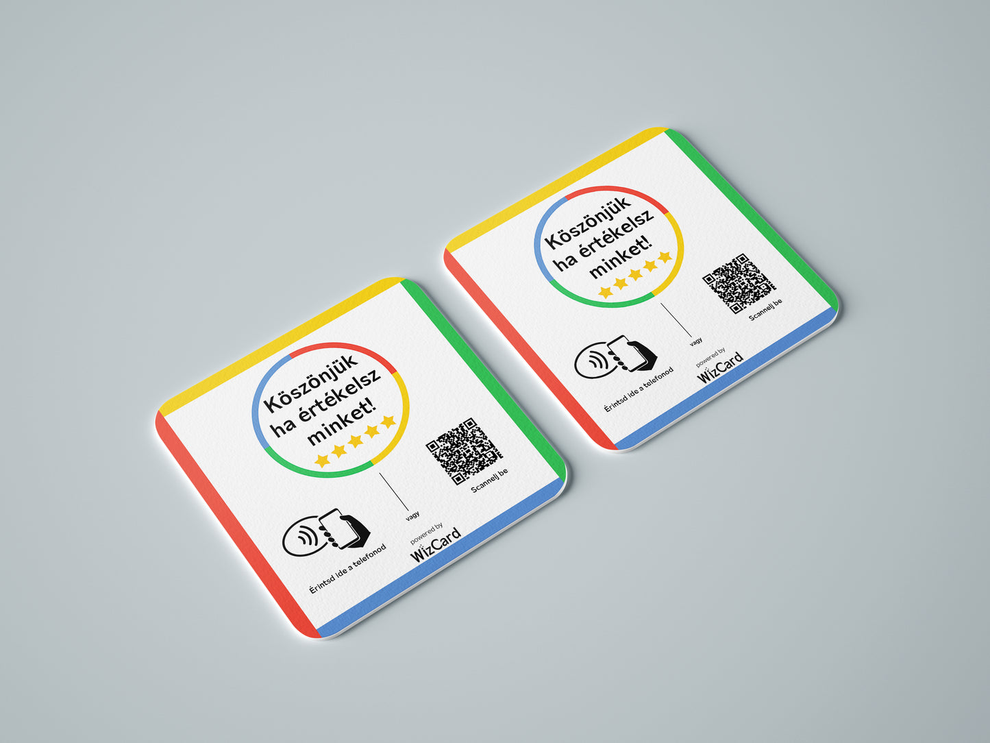 Google Öntapadós Értékelésgyűjtő Okos Kártya - Magyar felirattal - ÚJ DESIGN