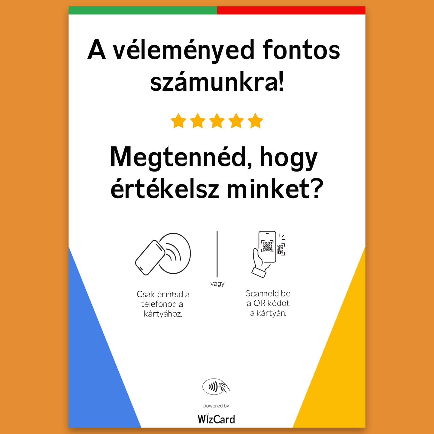 Értékelésre ösztönző tábla - A5 méret / chip nélküli