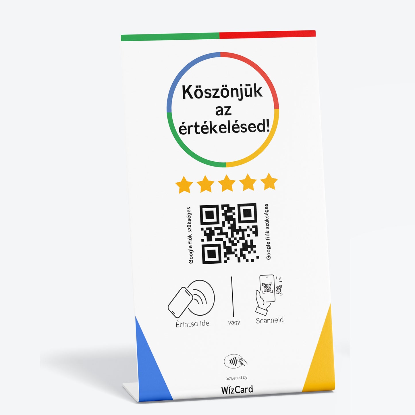 Google Értékelésgyűjtő asztali állvány