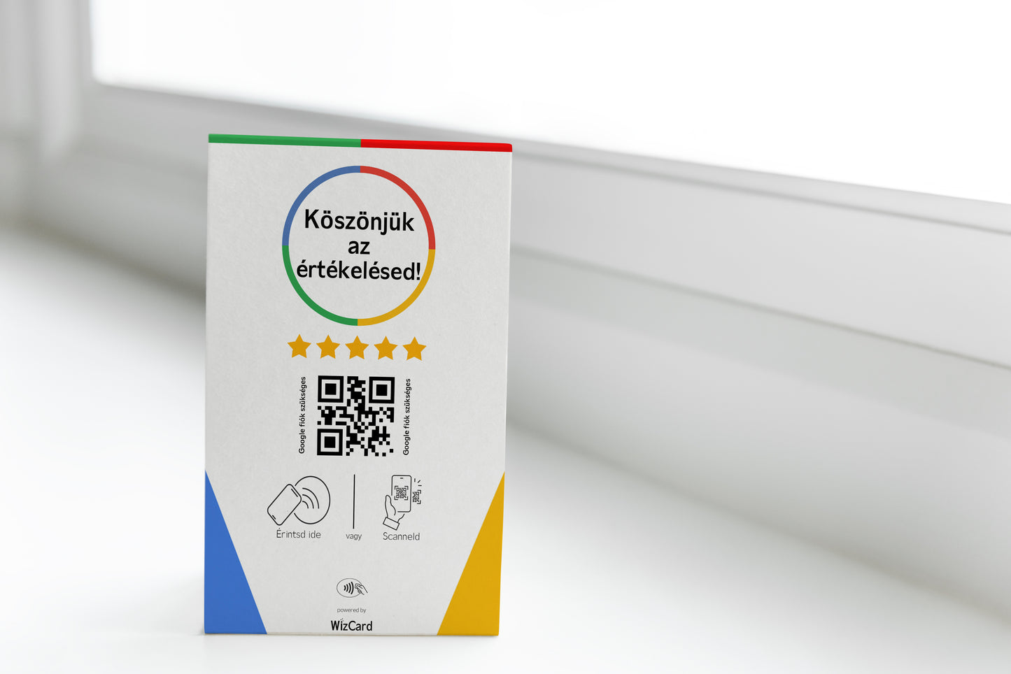 Google Értékelésgyűjtő asztali állvány